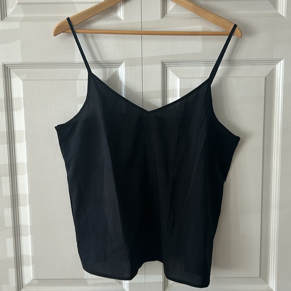 NWT Banana Republic Sheer Black Tuxedo Blouse Size L - Picture 5 of 10